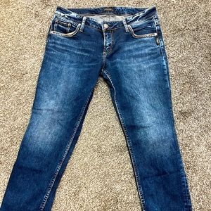 Silver boyfriend cut jeans